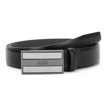 HUGO BOSS Leather Belts Men Black