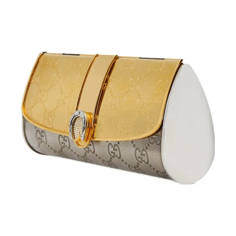 GUCCI Metal Clutch Women's Gold/Silver-1
