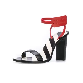 OFF WHITE Strap Sandals Women's Black White Red
