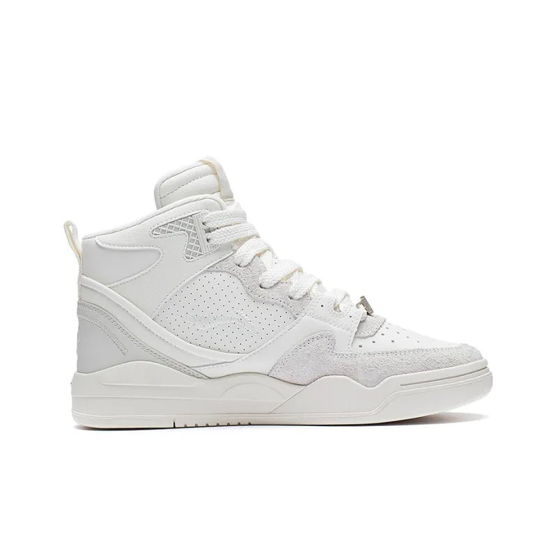 LiNing Yuebai High Top Sports Casual Shoes Women's Ecru-1