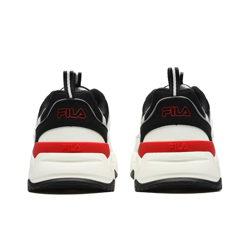 FILA Rayflide Wear resistant And Lightweight Low Top Casual Shoes Men's Black White-4