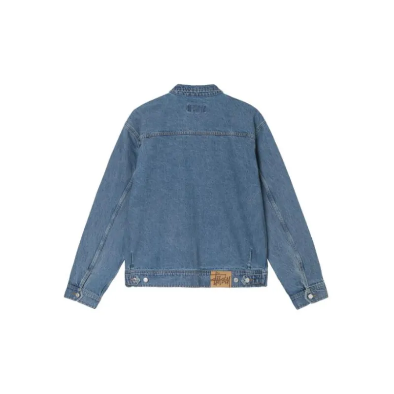 Stussy Denim Zip Work blu Jacket - Cheap Rcj Jordan Outlet - Boys 