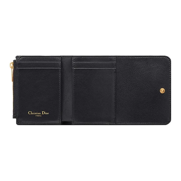 DIOR 30 Montaigne Canvas Wallet Women's Denim Blue-4