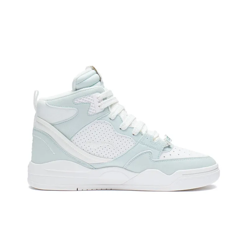 LiNing Yuebai High-Top Sports Casual Shoes Women's Blue White-1