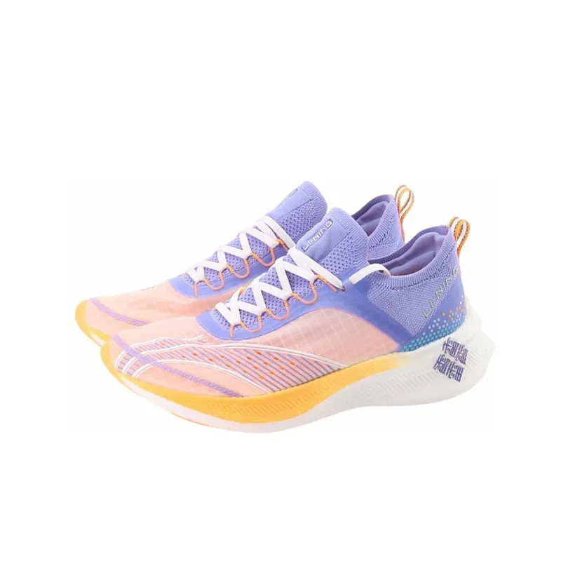 LINING Feidian Challenger Running Shoes Women's Low Top White/Blue Purple-2