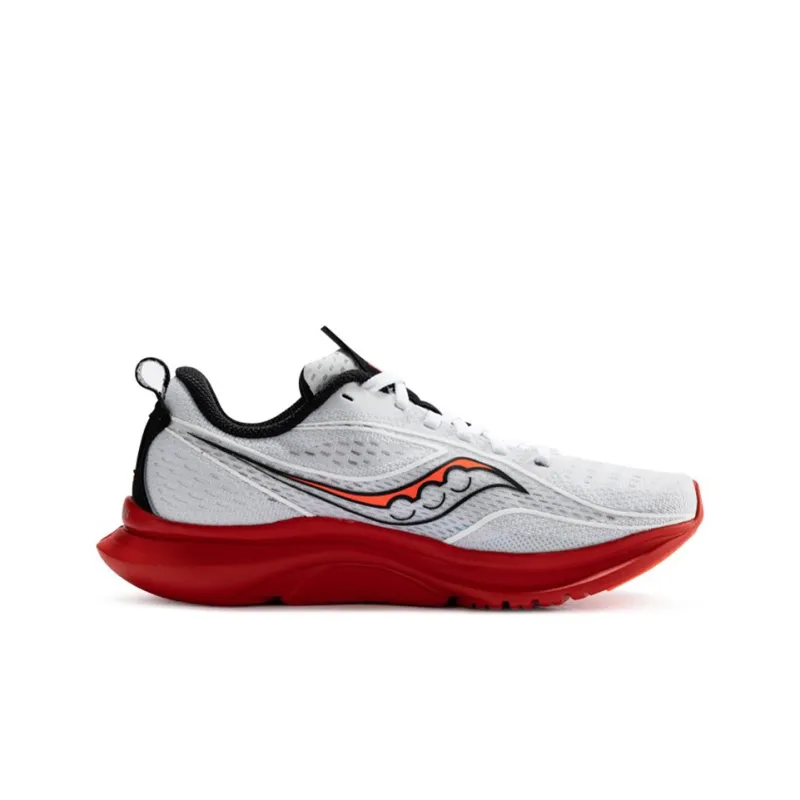 Saucony Kinvara 13 Cushioning Anti Slip And Wear Resistant Low Top Casual Running Shoes Men's White Red-1
