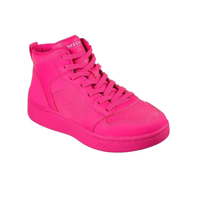 Skechers Court High Skateboard Shoes Women's High-Top Neon-2