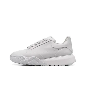 Alexander McQueen Court Trainer Anti-Slip And Wear-Resistant Breathable Low-Top Sports Casual Shoes Men's Gray