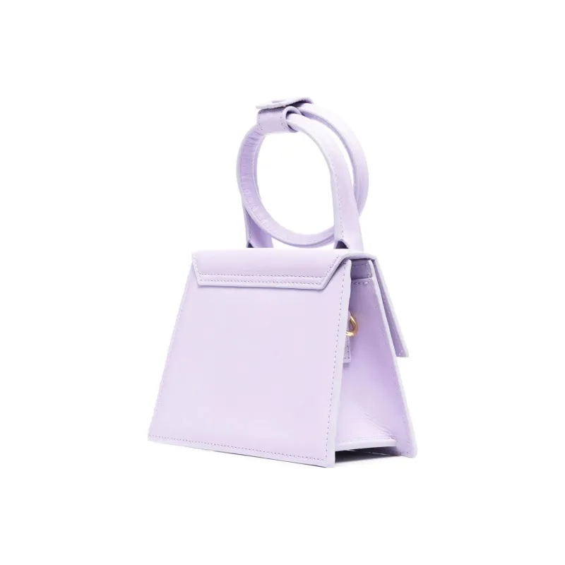 Jacquemus Calfskin Shoulder Bag, Crossbody Bag, Handbag Women's Light Purple-1