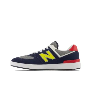 New Balance NB 574 Anti Slip Wear Resistant Low Top Skateboard Shoes Men's Blue Yellow Red