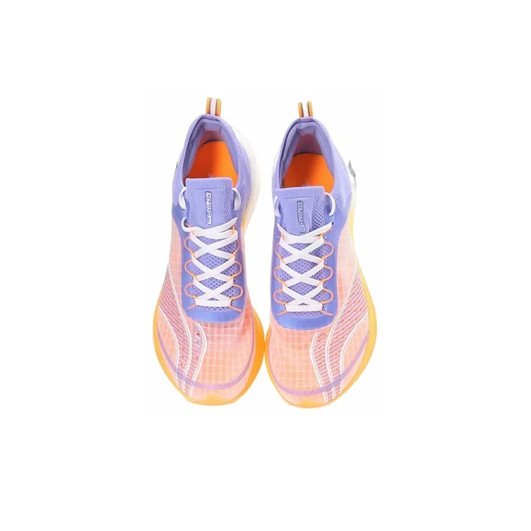 LINING Feidian Challenger Running Shoes Women's Low Top White/Blue Purple-3