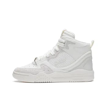 LiNing Yuebai High Top Sports Casual Shoes Women's Ecru