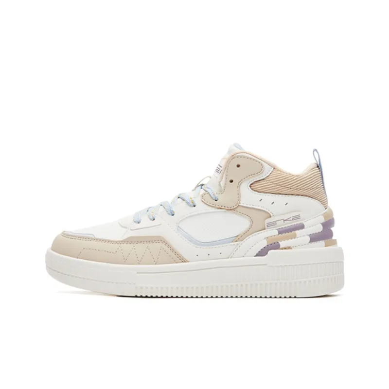 Erke Mid-Top Skateboard Shoes Women's Unbleached Original-0