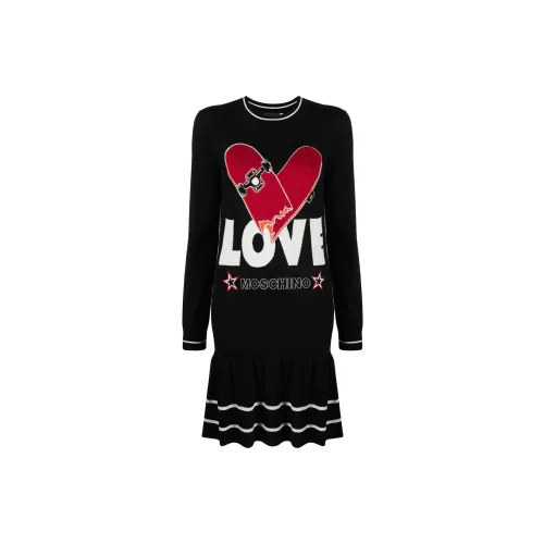 LOVE MOSCHINO Long-Sleeved Dresses Women's Black