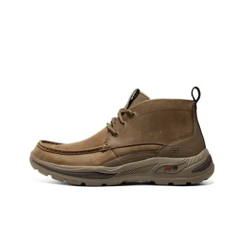 Skechers Arch Fit Motley Cushioning Anti Slip And Wear Resistant Support Mid Top Casual Shoes Men's Brown
