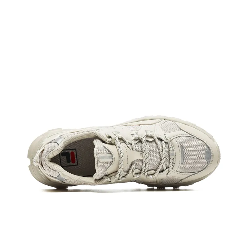 FILA Trek 1S Wear Resistant Low Top Casual Shoes Women's Champagne Silver Gray-2
