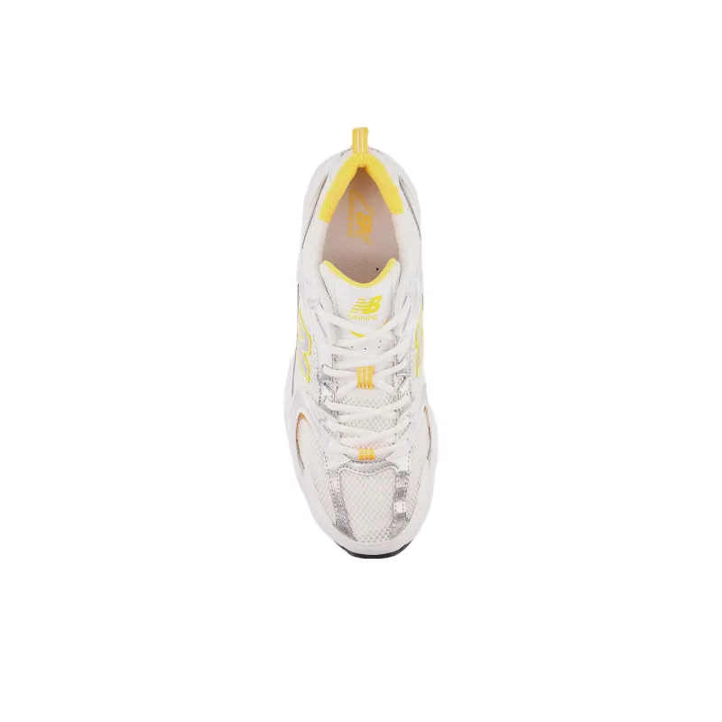 New Balance 530 White Vibrant Apricot Silver Metallic-3