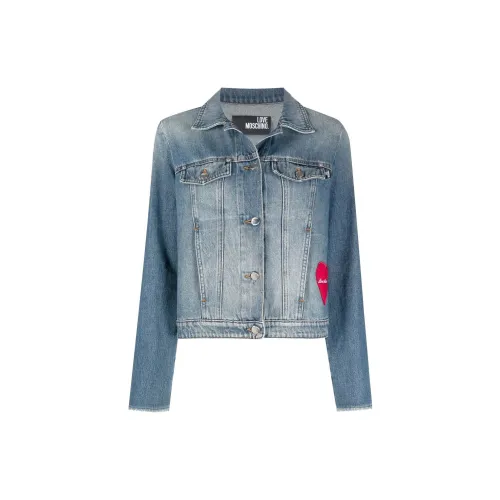 LOVE MOSCHINO Denim Jackets Women's Sky Blue