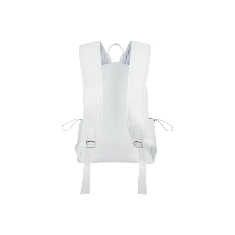 OMTO PVC Bonded Microfiber Synthetic Leather Frog Backpack Medium Size Unisex Cloud Frost White-1