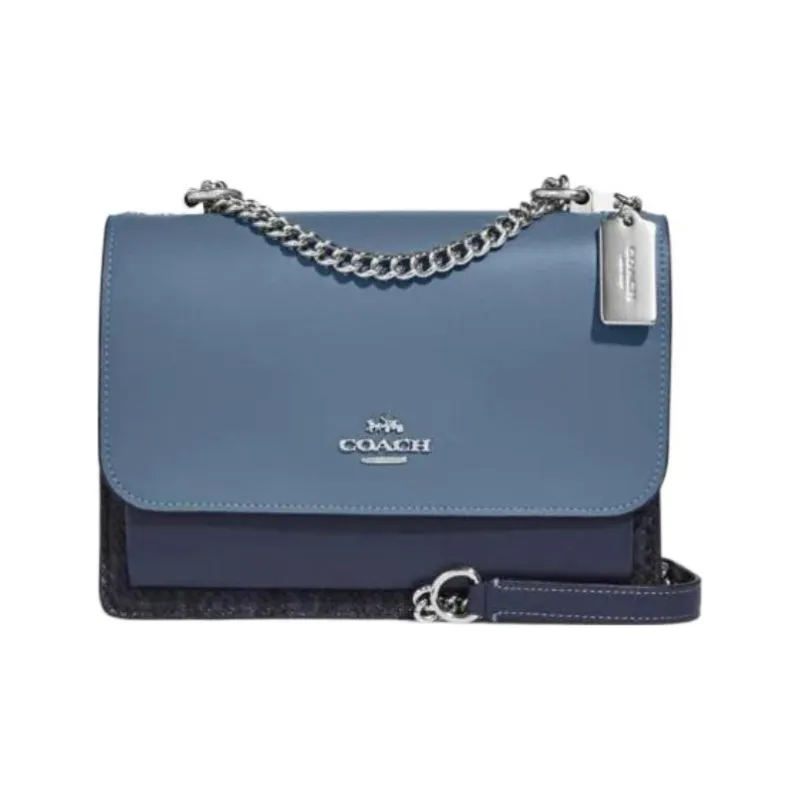 COACH Klare With Cow Leather And Sheepskin Shoulder Bag, Crossbody Bag Small Size Women's Indigo-0