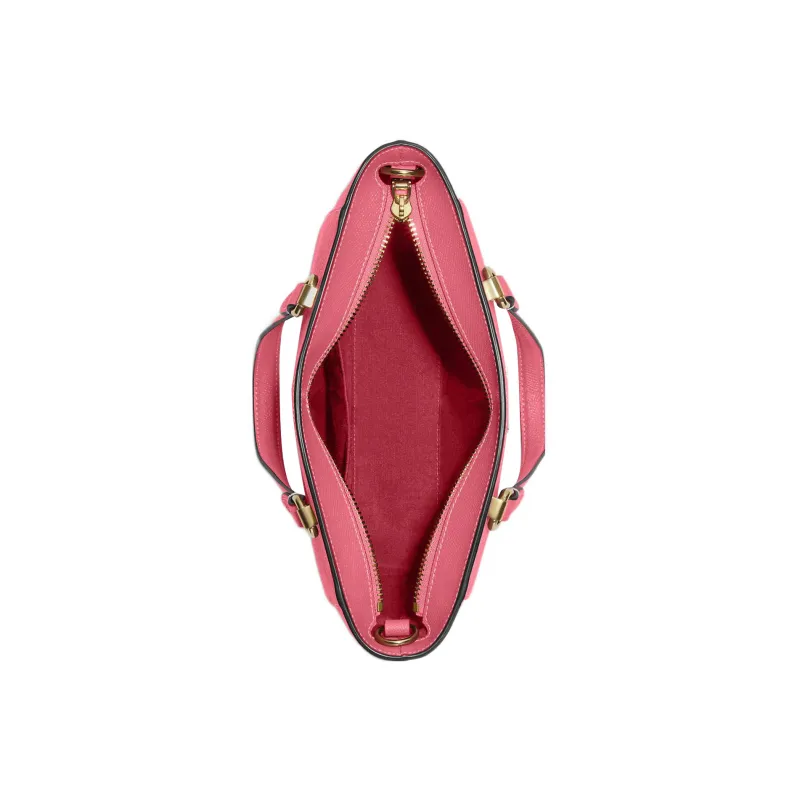 COACH Alice Cross-Stitch Leather Handbag Shoulder Bag Crossbody Bag Small Size Women's Watermelon Red-2
