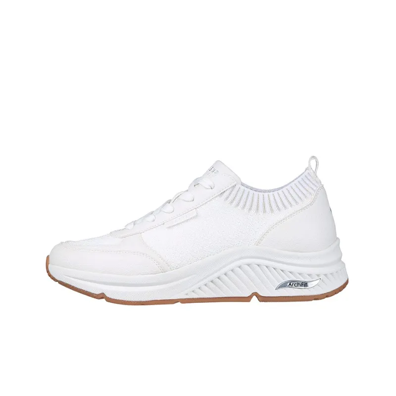 Skechers Arch Fit Cushioning Anti Slip And Wear Resistant Low Top Casual Shoes White-0