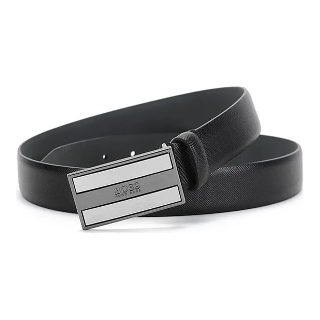 HUGO BOSS Leather Belts Men Black-3