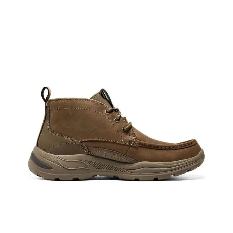 Skechers Arch Fit Motley Cushioning, Slip Resistant, Abrasion Resistant Support Mid Top Casual Shoes Men's Brown-1