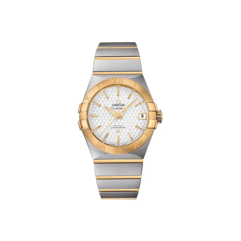 OMEGA Constellation Collection Automatic Mechanical Movement Men's Watch 38mm White Dial Stainless Steel 18K Gold Strap-0