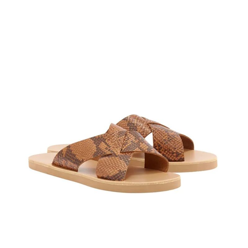 ANCIENT GREEK SANDALS Slide Slippers Men's Brown-2