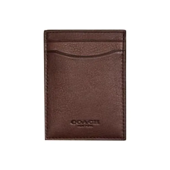 COACH 3 IN 1 WalletCard Case Calfskin Coin Purse, Card Holder Mini Women's Mahogany Brown-0