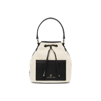 MICHAEL KORS Maeve Canvas Bucket Bags Shoulder Bag Crossbody Bag Handbag Women's Ivory