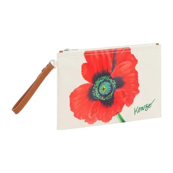 KENZO Cotton Clutch Large Size Unisex Ecru
