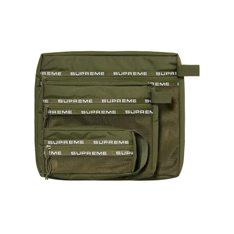 Supreme FW22 Week1 Leather, Recycled Material, Nylon Wallet Storage Bag Regular Unisex Multicolor-5