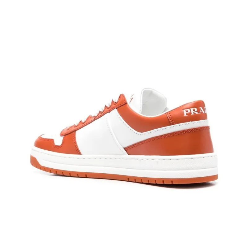PRADA DowntownPrada Downtown Low Top Stylish Skateboarding Shoes Women's White Orange-3