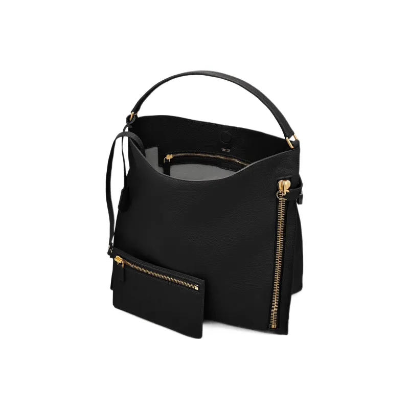 TOM FORD ALIX Grained Leather Hobo Bag Handbag Women's-3