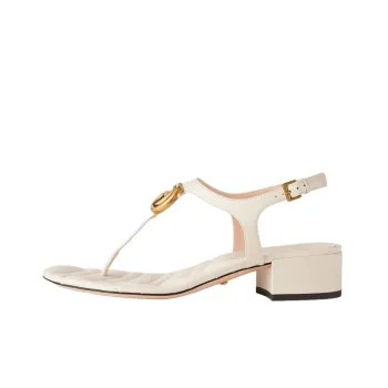 GUCCI Marmont Double G Sandal White Women's