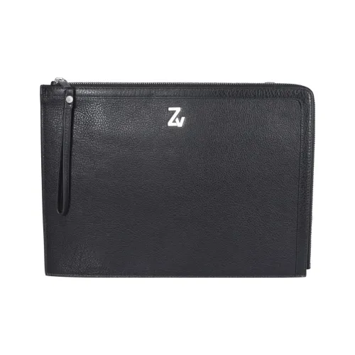 Zadig & Voltaire Calfskin Clutch Men's Black