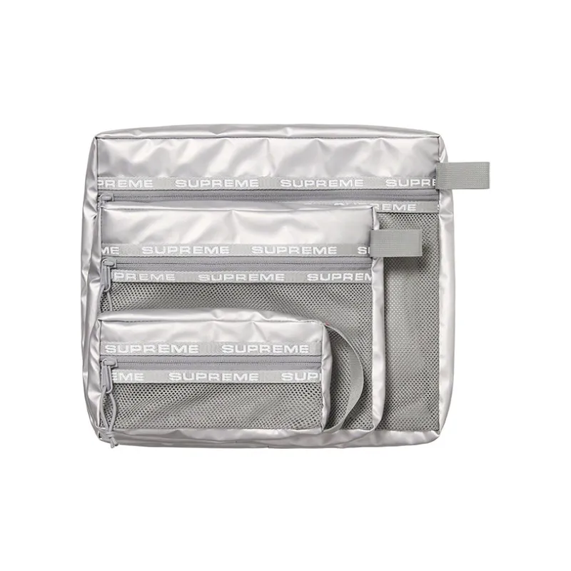 Supreme FW22 Week1 Leather, Recycled Material, Nylon Wallet Storage Bag Regular Unisex Multicolor-2
