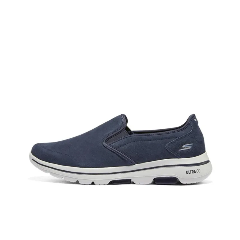 Skechers Go Walk 5 Cushioning Anti-Slip And Wear-Resistant Low-Top Casual Shoes Men's Blue-0