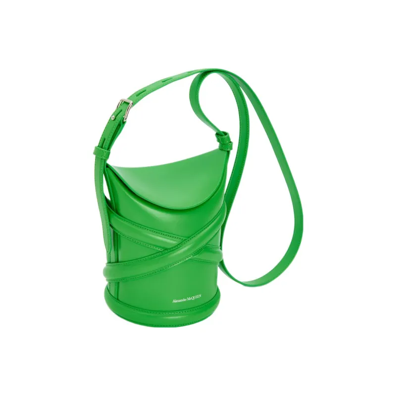 Alexander McQueen The Curve Small Bag Acid Green-2