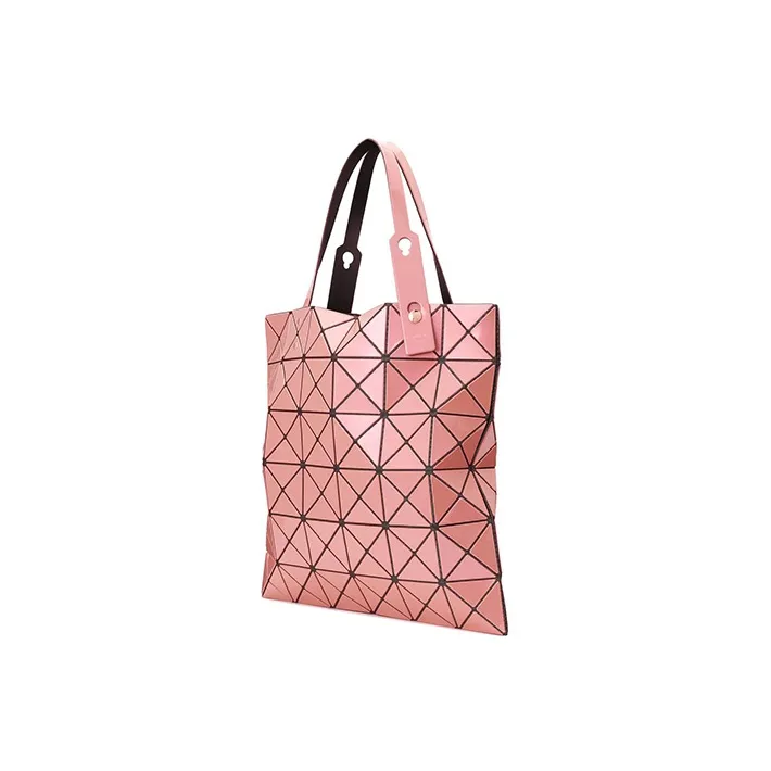 ISSEY MIYAKE Polyester Tote Bag, Shopping Bag, Handbag, Shoulder Bag Women's Coral Pink-1