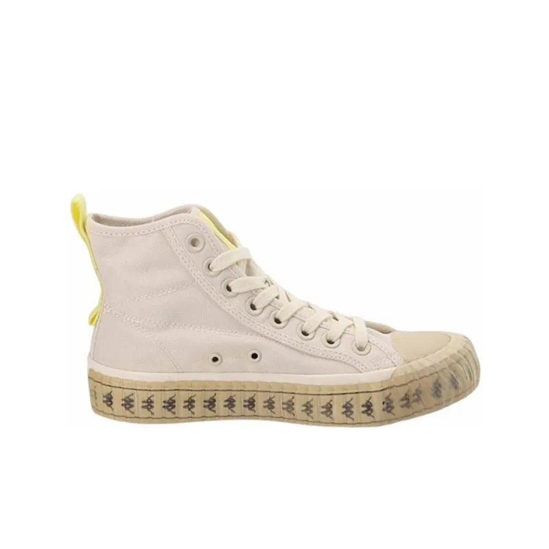 Crayon Shinchan x Kappa Anti Slip Wear Resistant High Top Canvas Shoes Unisex Heron Feather White-1