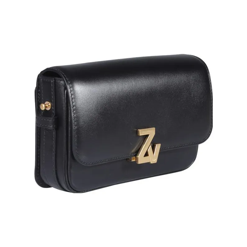 Zadig & Voltaire Calfskin Crossbody Bag Shoulder Bag Women's Black-1