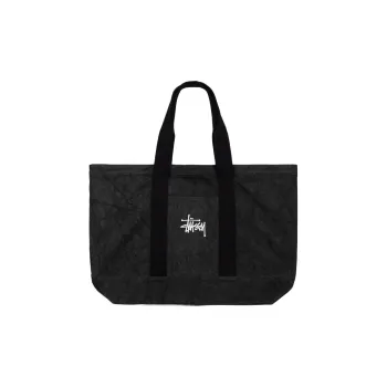 Stussy Canvas Extra Large Tote Bag Washed Black