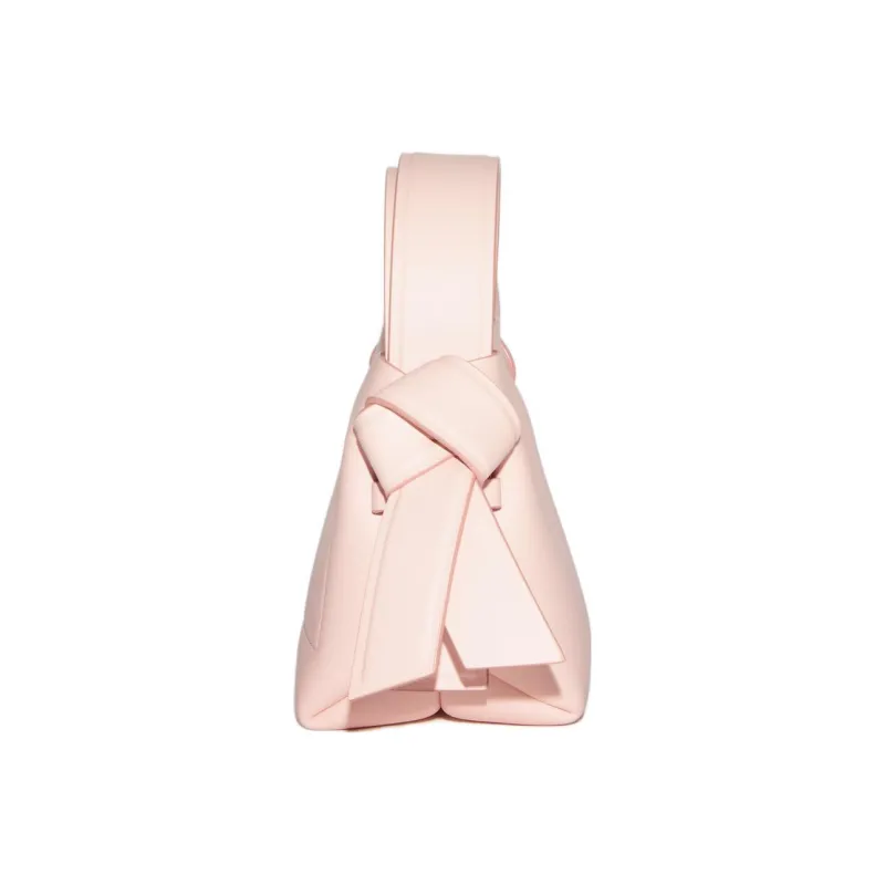 Acne Studios Matte Grain Leather Tote Bag, Shopping Bag, Portable Crossbody Bag, Shoulder Bag Women's Light Pink-2