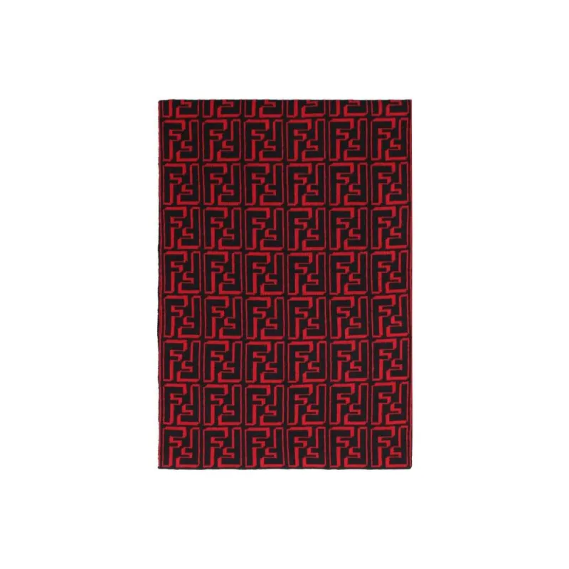FENDI Knit Scarves Unisex Red-1