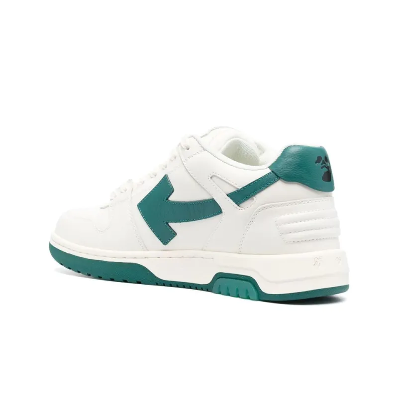 OFF WHITE Out Of Office Ooo Low Tops White Green FW22-3