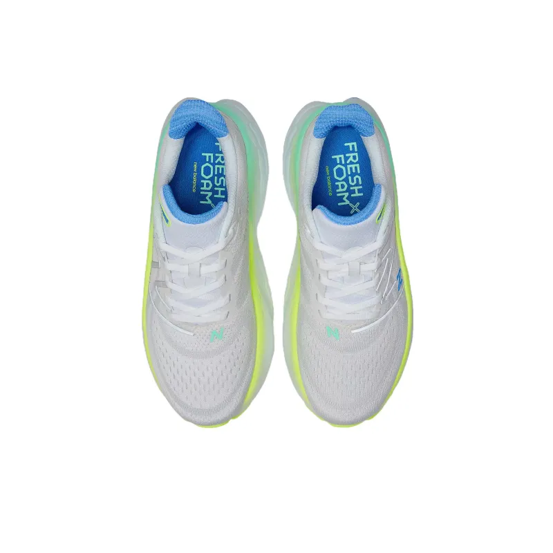 New Balance Fresh Foam X More V4 White Green Women's-3