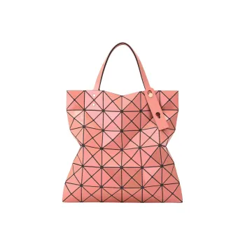 ISSEY MIYAKE Polyester Tote Bag, Shopping Bag, Handbag, Shoulder Bag Women's Coral Pink